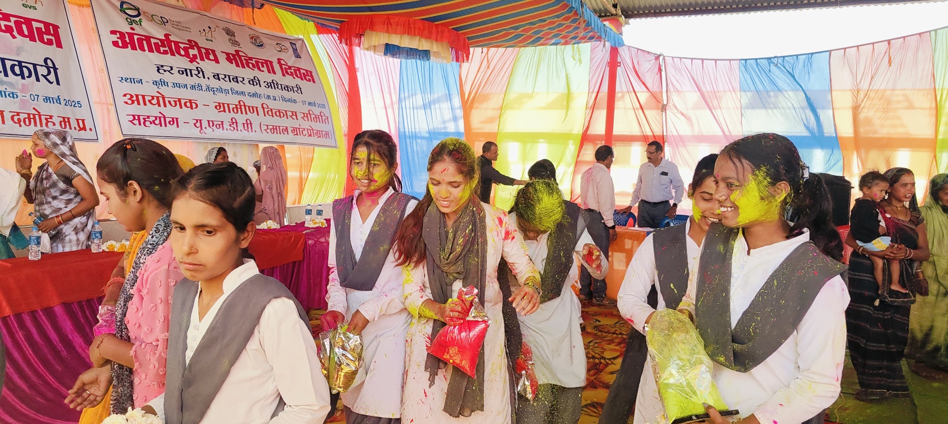 International Women's Day celebration with Holi colours